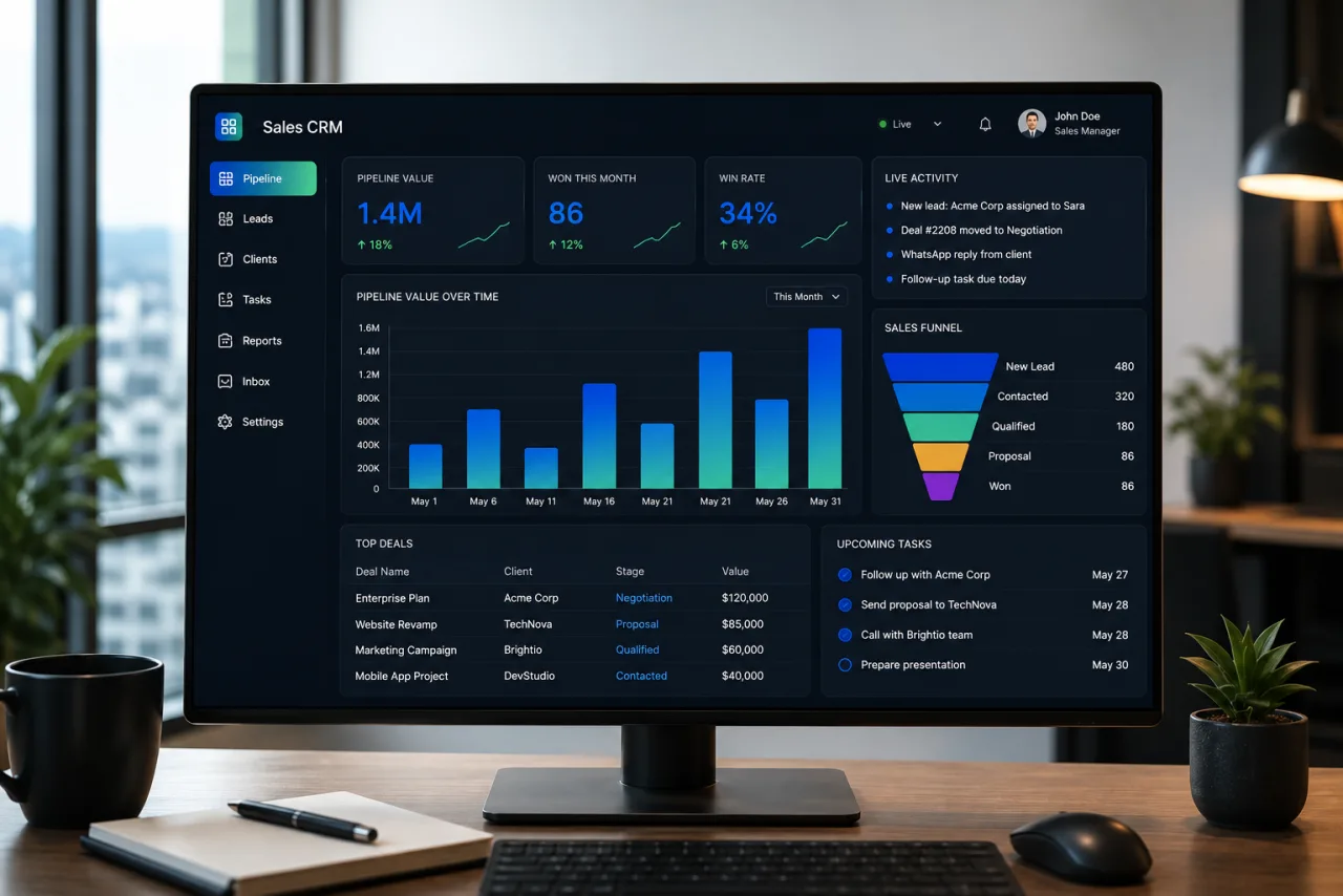 CRM Command Center Dashboard — CodeHypes