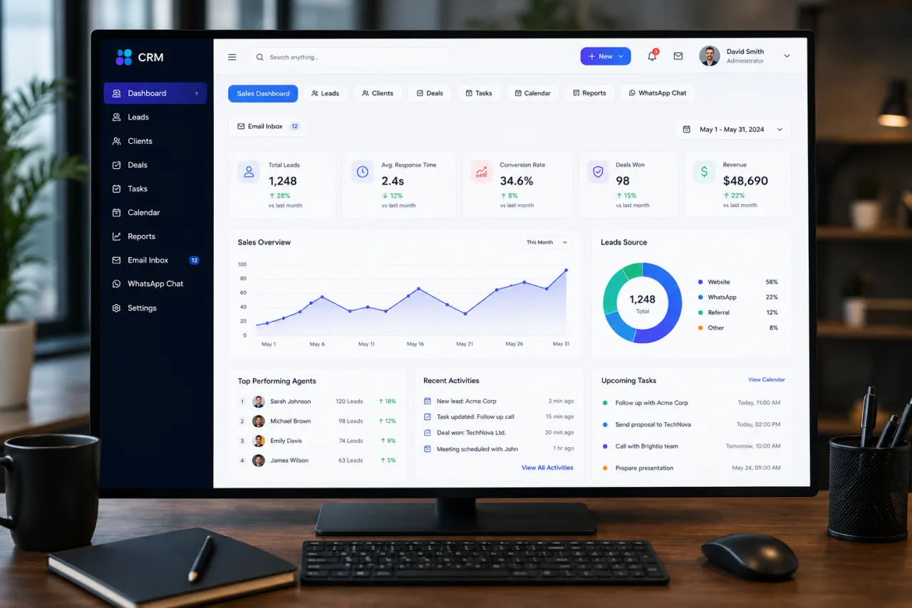 Modern CRM Dashboard — CodeHypes